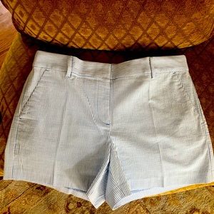 Loft seersucker blue Riviera shorts size 10